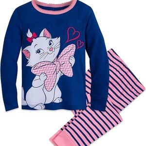 Disney Girls Aristocats Marie Blue and Pink Cat Pajamas